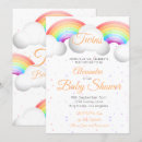 Search for rainbow clouds invitations Baby sprinkle