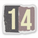 Search for number fourteen stickers Sports