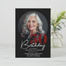 Search for red and black 50th birthday invitations Modern