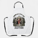 Search for jesus is coming aprons Funny