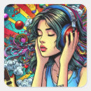 Search for listening to music stickers Guitar