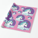Search for believe wrapping paper Unicorn