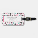Search for poodle luggage tags Girly