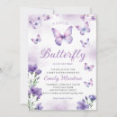 Search for purple butterfly baby shower invitations Whimsical