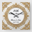 Search for 25th anniversary clocks Gold
