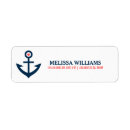 Search for boat return address labels Blue