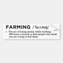 Search for agricultural bumper stickers Farmer