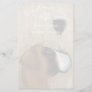 Search for funny stationery paper Dogs and wine