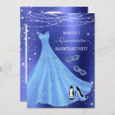 Search for blue masquerade party invitations Sparkle