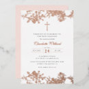 Search for rose gold first communion invitations Holy