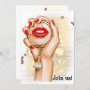 Search for red hens party invitations Gold