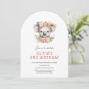 Search for koala bear birthday invitations Floral