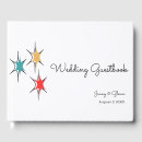 Search for retro wedding guest books Mid century modern