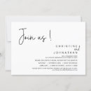 Search for join us wedding invitations Black and white