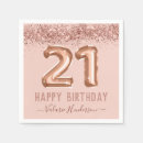 Search for happy 21st birthday napkins Twenty one
