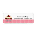 Search for bakery return address labels Cupcakes