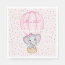 Search for girl elephant baby shower napkins Whimsical