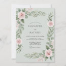 Search for dusty rose and sage wedding invitations Botanical