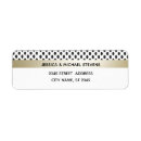 Search for polka dot wedding return address labels Gold