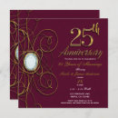 Search for burgundy anniversary invitations Vintage