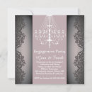 Search for damask engagement party invitations Black
