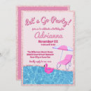 Search for flamingo pool party invitations Glitter