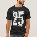 Search for number 25 tshirts Birthday