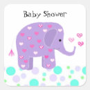 Search for purple elephant baby shower stickers Cute