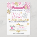 Search for pink and gold winter onederland invitations Wonderland