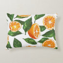 Search for orange fruit cushions Green leaves