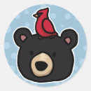 Search for black bear cartoon stickers Illustration