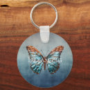 Search for abstract butterfly key rings Blue