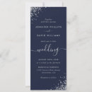 Search for silver glitter wedding invitations Navy blue