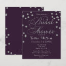 Search for confetti bridal shower invitations Silver