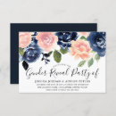 Search for navy and blush gender reveal invitations Blue