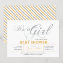 Search for neutral baby girl shower invitations It's a girl