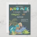 Search for dino mite party invitations Green