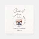 Search for dog cocktail wedding napkins Watercolor