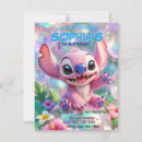 Search for stitch birthday invitations Girl