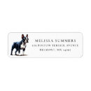 Search for boston terrier return address labels Dog