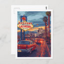 Search for las vegas vintage travel postcards Illustration