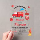 Search for firefighter party invitations Emergency vehicle