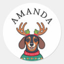 Search for christmas dachshund stickers Wiener dog