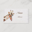 Search for zoo business cards Giraffe