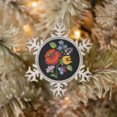 Search for vintage floral christmas tree decorations flowers