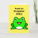 Search for funny frog birthday cards Green