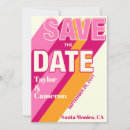 Search for pink and orange wedding save the dates Typography