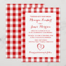 Search for red and white gingham invitations Chequered