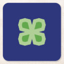 Search for four leaf clover coasters Green