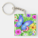 Search for beautiful butterflies key rings Blue